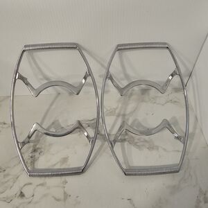 Set Of 2 Vintage Corning Ware Stand Cradle P-11-M Casserole Dish Stands Chrome